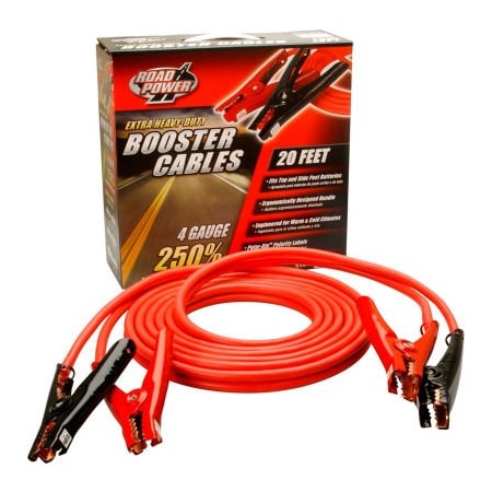 Integrated Supply Network Coleman Cable 20 Ft. 4 Gauge W/ 500 Amp Polar-Glo Booster Cable Clamp 8660